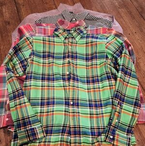 Ralph Lauren Blue Label Men's Casual Button Down Shirts - Multicolor Plaid